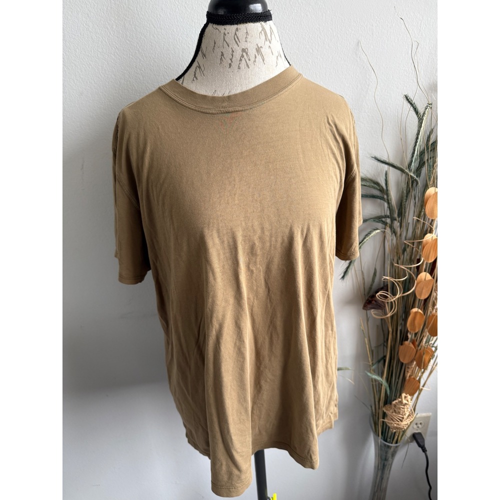 Lululemon All Yours Tee Tan Khaki Short Sleeve Crew Neck Relaxed T-Shirt 2982 - Picture 2 of 7